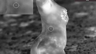 Outdoor Thermal Imaging Striptease and Cumshot - 9 image