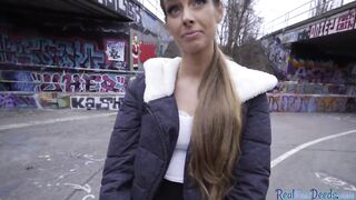 Reality babe public pussyfucked 4 cash outdoor after casting - 2 image