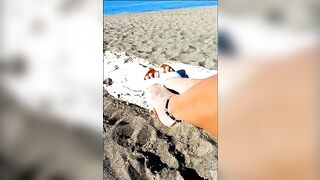 With my high heels outdoor on the beach, showing ass, feet and sexy fetish shoes - 12 image