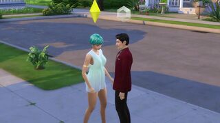 SIMS 4 - CHICK GIVES HEAD IN PUBLIC AND GETS FUCKED ROUGH BY GUY - 11 image