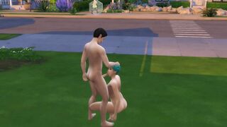 SIMS 4 - CHICK GIVES HEAD IN PUBLIC AND GETS FUCKED ROUGH BY GUY - 12 image