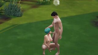 SIMS 4 - CHICK GIVES HEAD IN PUBLIC AND GETS FUCKED ROUGH BY GUY - 13 image