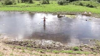 Russian Mature Woman - Nude Bathing - 15 image