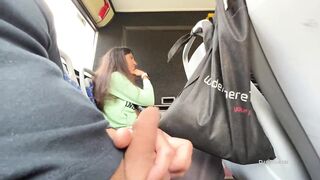 A stranger girl jerked off and sucked my dick in a public bus full of people - 3 image