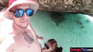 Couple sex in public with his big ass Thai girlfriend on a deserted island - 13 image