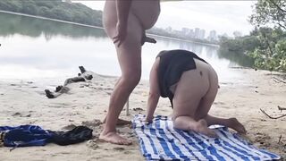 Exclusive ONLY on FapHouse: Almost caught fucking at the river - 7 image