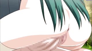 Cute anime girl sucking and riding dick in the park [Saikate] / Hentai game - 12 image
