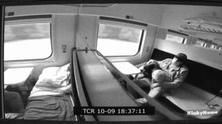 Real couple have sex on the train trip - 1 image