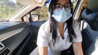 Pinay nurse girl fucked in Public Road inside the car, Pinick up si nurse libreng kantot para sa libreng sakay - 5 image