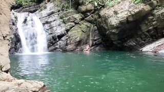 Magical queer trans waterfall swim and masturbation - 7 image