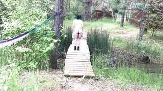 Pissing outdoors in woods & cabin - 12 image
