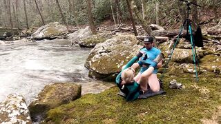 Pawg Ventures Outside for a Public Waterfall Hike and Finds a Bed of Moss to Fuck On. - 8 image