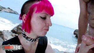 Deep anal sex at the beach with the sublime young punkette Lo-li Punk - 7 image
