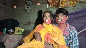 Xvideo Mein Holi Ke - Celebrate holi colors with my hot sexy bhabhi sex video clear Hindi audio  watch online