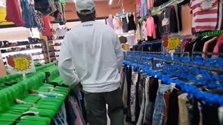 Desi Indo Risky Sex in Public thrift shop! - 1 image