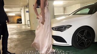 Angela Doll - Too horny guy cums in my pussy without warning in parking lot - 6 image