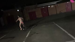 Street girl steals a bike but has to ride it back naked! - 12 image