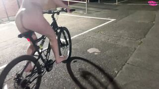 Street girl steals a bike but has to ride it back naked! - 8 image