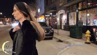 Bold naked walk through the busy bar district while hubby filmed! - 9 image