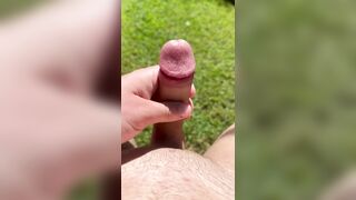 Horny edging uncut cock in the sun - 13 image