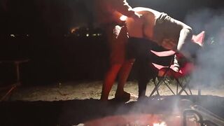 Public Camping Sex! BJ, Bending Over and a BIG Load! - 10 image