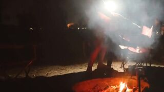Public Camping Sex! BJ, Bending Over and a BIG Load! - 12 image