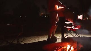 Public Camping Sex! BJ, Bending Over and a BIG Load! - 8 image