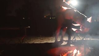 Public Camping Sex! BJ, Bending Over and a BIG Load! - 9 image