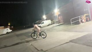 Behind the scenes footage of 'Street girl steals a bike but has to ride it back naked!' - 11 image