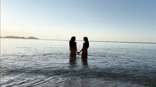 Two tin bathe naked on the public Beach - 14 image