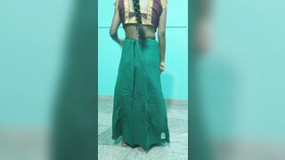 Banarasi silk saree draping with perfect pleats aoo cute girls - 13 image