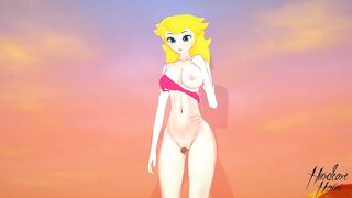 Super Mario Bros Princess Peach moans on the beach - 6 image