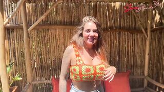 Colombian pornstar sucks and fucks a stranger in a hotel outdoors - Sara Blonde - 4 image