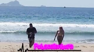 SEX ON A PUBLIC BEACH WITH THE HORNY BLONDE KITTY ANN - 15 image