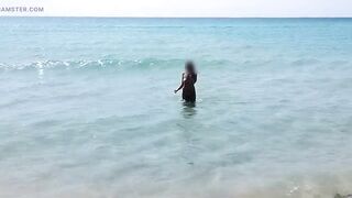 she walks naked on a public beach while her stepfather records a video. - 13 image