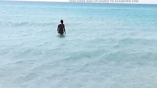 she walks naked on a public beach while her stepfather records a video. - 8 image