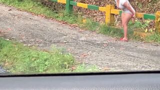 I CATCH AN EXHIBITIONIST WOMAN PISSING IN PUBLIC 2 - 1 image