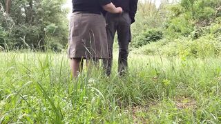 Sexy MILF sucks my cock after I pee in nature - 13 image