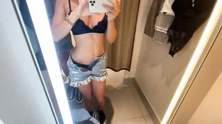 Try new outfit with cum-risky public in mall - 2 image