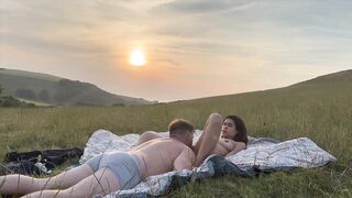 We make LOVE in a PUBLIC field until MILF cums and left with CREAMPIE - 6 image