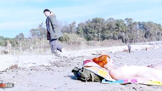 Redhead Anal Fucking and Squirting at the Beach - 2 image