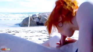 Redhead Anal Fucking and Squirting at the Beach - 7 image