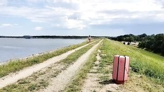 dickflash - masturbating on a bench, I am asking for help from a stranger who is on a walk - 3 image