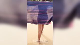 Sri lankan girl beach fun - 2 image