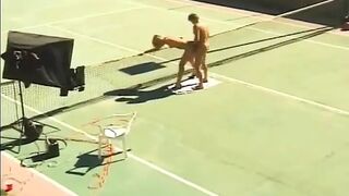 Sizzling Hot Looking Blonde Gets Fucked on The Field After a Game of Tennis - 1 image
