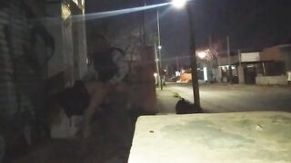 Risky public sex outdoors flashing her pussy on the streets of Argentina - 11 image