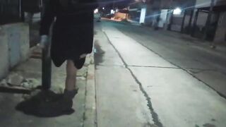 Risky public sex outdoors flashing her pussy on the streets of Argentina - 13 image