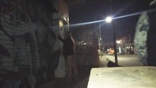 Risky public sex outdoors flashing her pussy on the streets of Argentina - 7 image