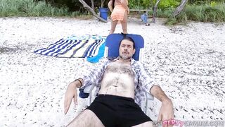 FULL SCENE - Woah My HOT AF Stacked Stepsis Just Fucked Me At The Beach - MyPervyFamily - - 3 image