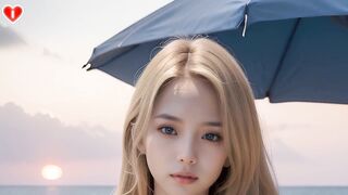 Blonde Waifu Summer Date Fuck Her With On The Beach POV - Uncensored Hyper-Realistic Hentai Joi, With Auto Sounds, AI [PROMO VIDEO] - 12 image